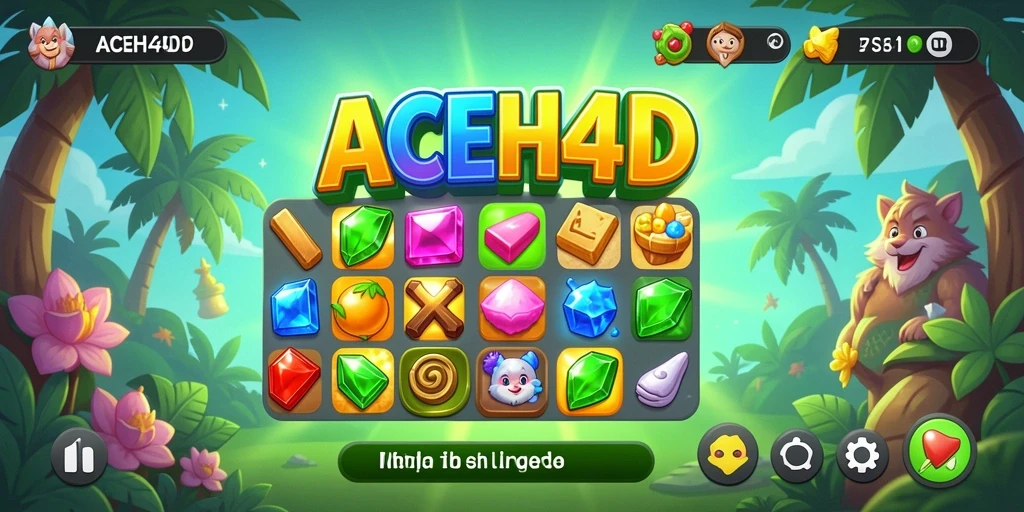 Tampilan gameplay ACEH4D yang seru dan penuh warna.