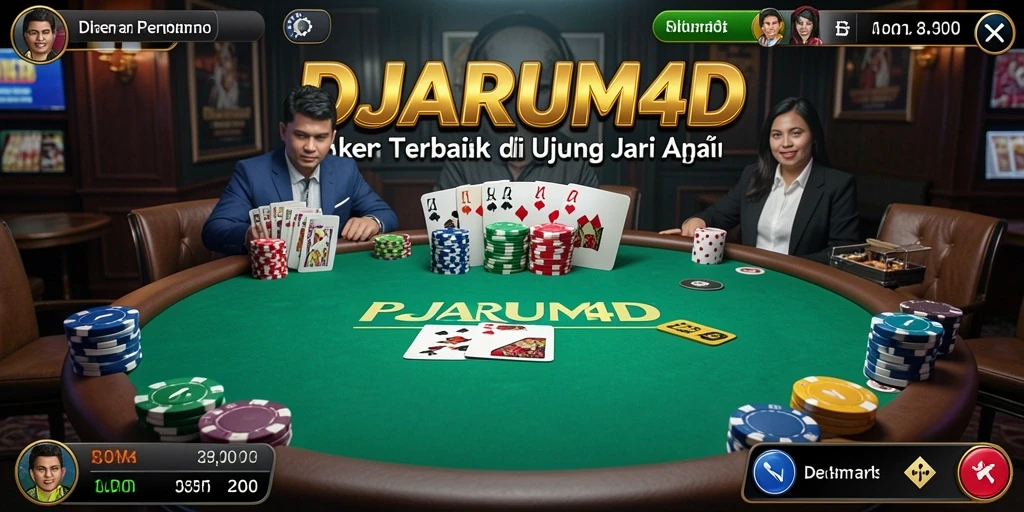 Tampilan gameplay Poker yang menarik dan mendebarkan di DJARUM4D.