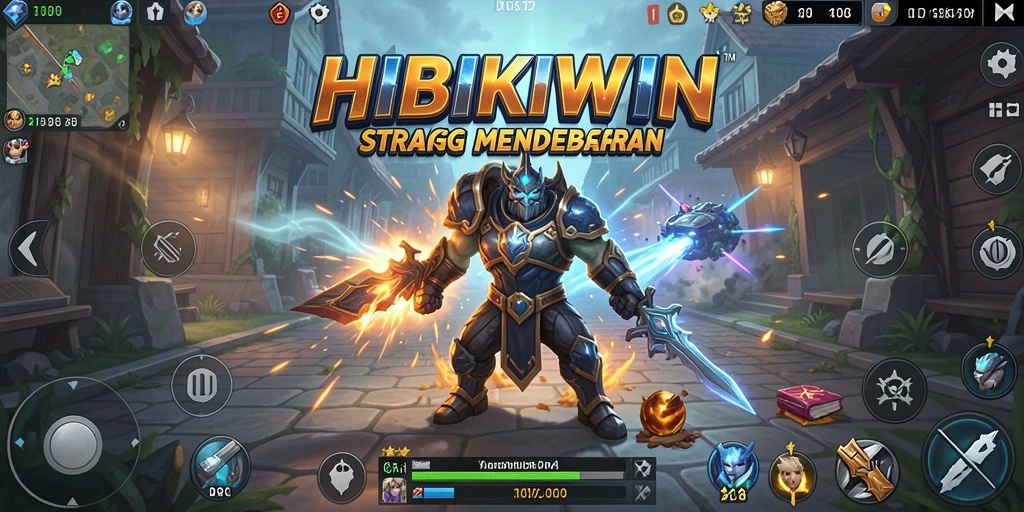 Screenshot HIBIKIWIN menunjukkan pertempuran strategis yang seru.