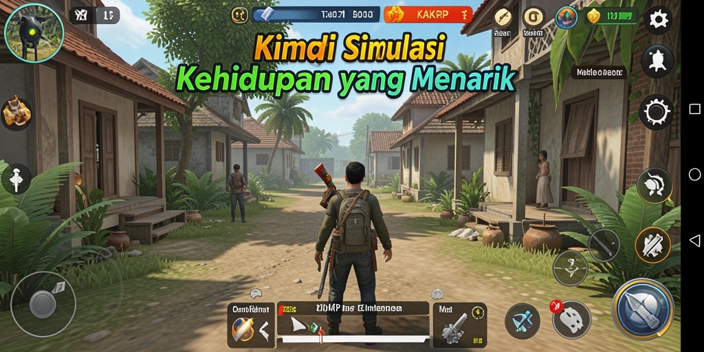Tampilan gameplay KAKRP dengan elemen simulasi yang menarik.