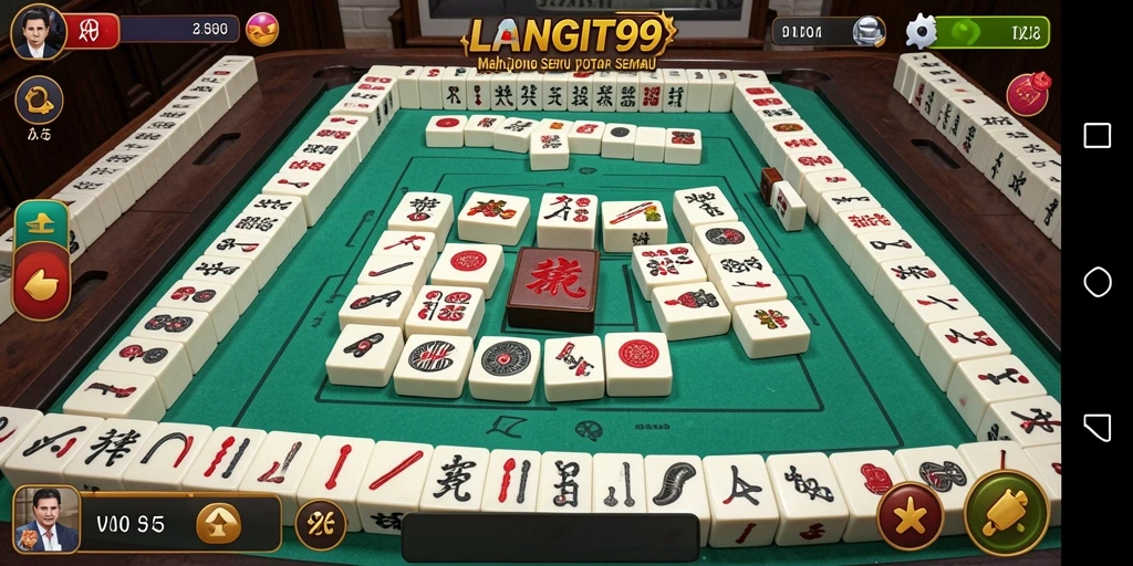 Tampilan gameplay LANGIT99 yang menampilkan keseruan permainan Mahjong.