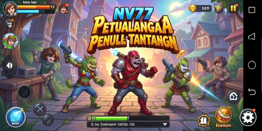 Screenshot NV77 menunjukkan aksinya yang seru dalam gameplay arcade.
